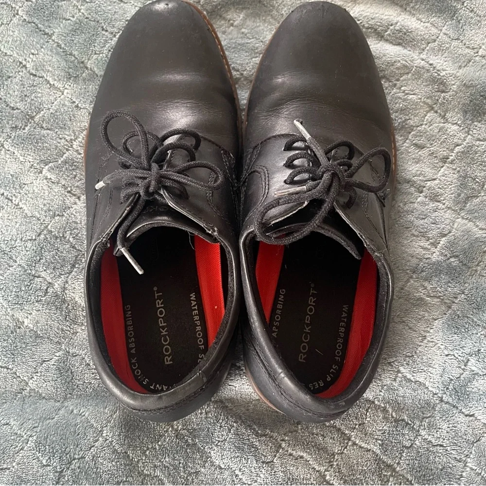 Rockport‎ Essential Waterproof Slip Resistant Black Leather Derby CH1980 7W